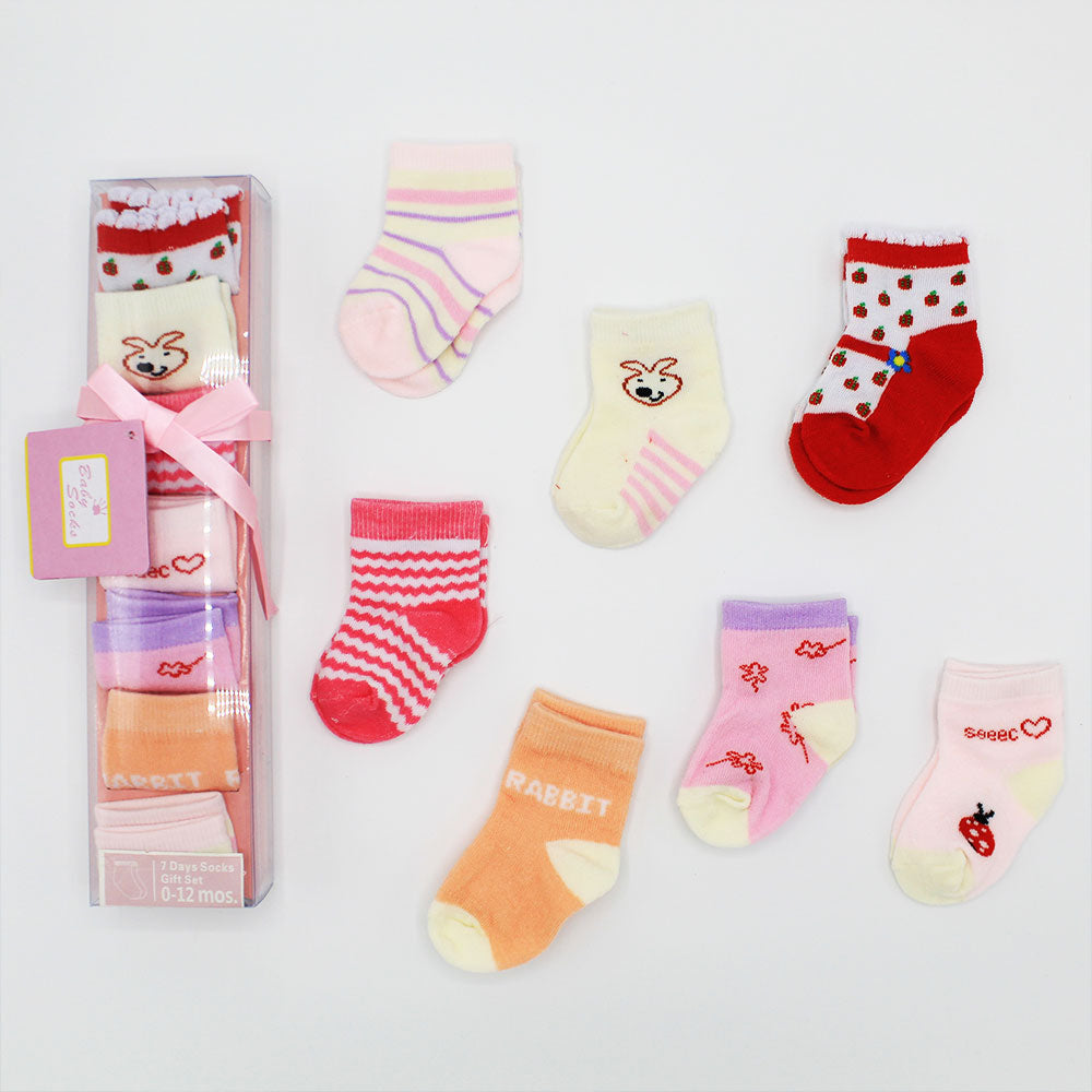 Baby Girl 7 Days Socks Set – Soft, Adorable & Breathable