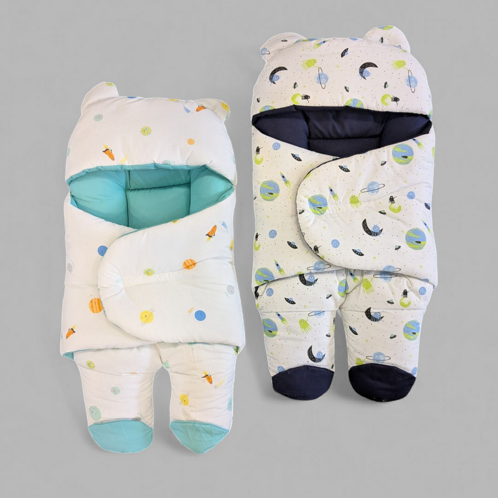 Baby Winter Swaddle – Kidzo Cotton Fleece, Soft & Portable