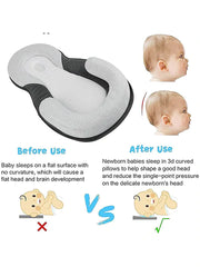 Baby Bed Mattress – U-Shape Pillow, Flat Head Support & Adjustable Size