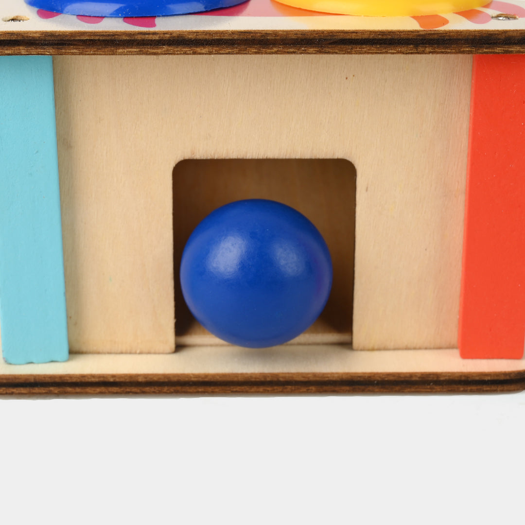 Educational Wooden Knock the Ball Toy – Color Matching Game for Kids